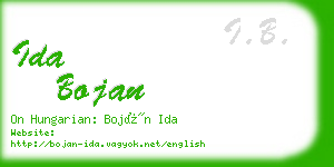ida bojan business card